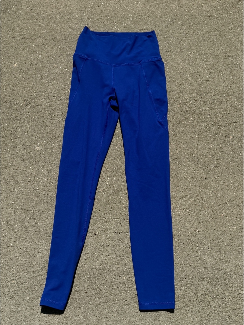 Mono B Blue High Waist Leggings with Side Pockets Size Small